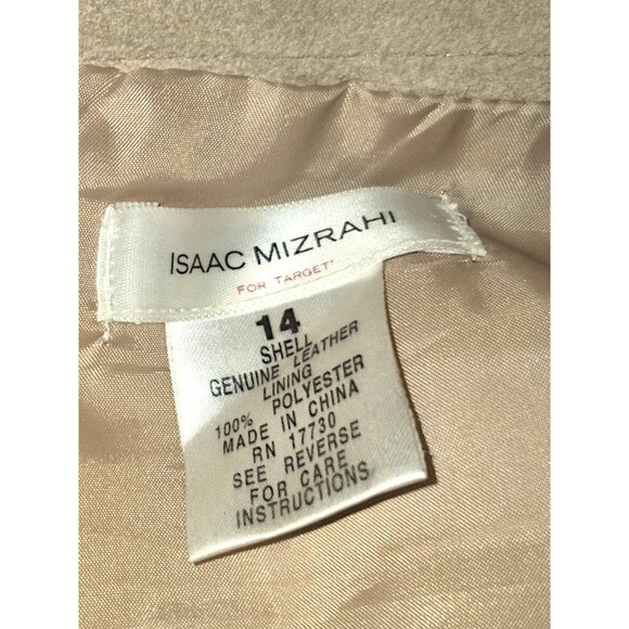 Isaac Mizrahi for Target Tan Suede Straight Skirt Front Pockets Women’s Size 14 - Picture 2 of 6
